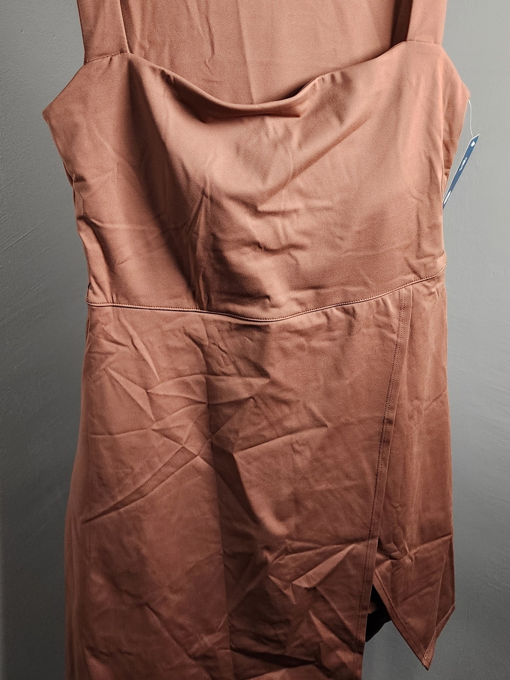 Sleeveless Rust Brown Midi Dress